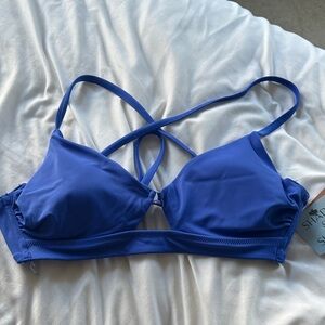 Elegant Blue Bikini Top